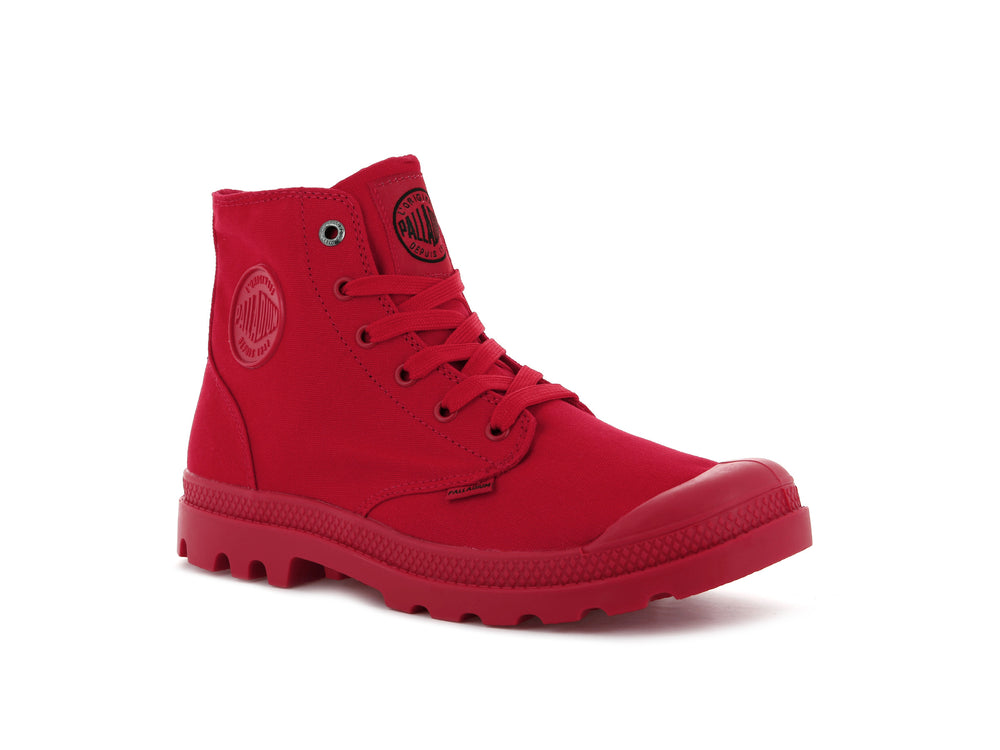 Zapatos Altas Palladium MONO CHROME Mujer Rojas | Costa Rica-83742